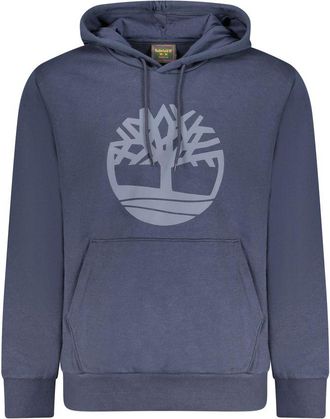 Timberland Blue Cotton Mens Hoodie