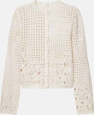 Frame Denim Postcard crochet cotton cardigan