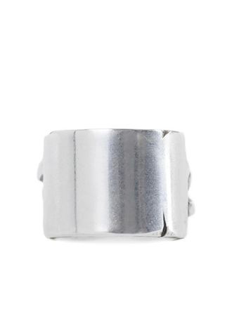 Ann Demeulemeester Ire quote ring - men - Sterling Silver - 57.6