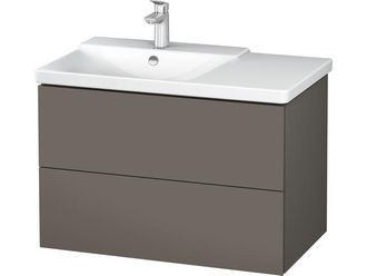 Duravit Duravit L-cube Mueble De Pared De 820mm De Ancho, Profundidad 481, 2 Cajones, Cabe p3 Comfort Art&iacute;culo 233385, Cuenca Izquierda, Color: Flanela Gris S
