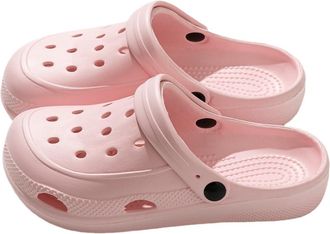 Generic Hole Shoes Ladies Wear Slippers Summer Home Shoes Couple Eva Slippers(Pink,36-37)