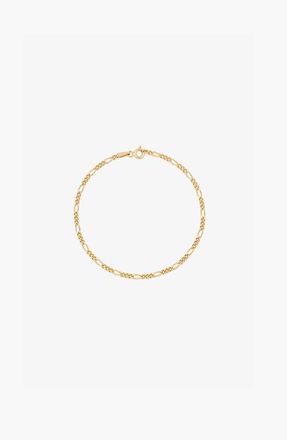Yoj Slim Figaro Bracelet in Gold at Nordstrom, Size Large