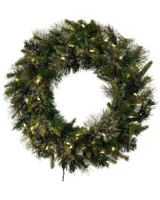 Vickerman 24In Cashmere Artificial Christmas Wreath With Warm White Dura-Lit Led Lights