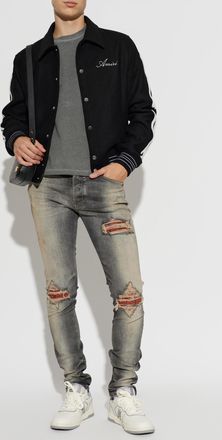 Amiri T-shirt With Logo, Mens, Grey