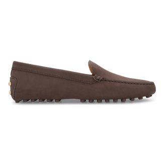 Tod's Tods, Loafers, female, Brown, Size: 8 1/2 US Moccasin Rubber in Nubuck