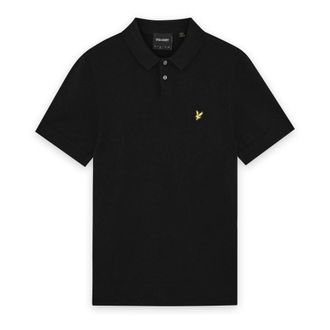 Lyle & Scott Mid Knits Katoenen Polo met Korte Mouwen - Heren - Truien - Zwart - Maat: M Katoen