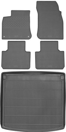 OEM Volkswagen Touareg Iii Suv De 2018 (juego) - Alfombrillas De Goma Para Coche + Alfombrilla Para Maletero