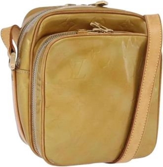 Louis Vuitton Pre-owned Vintage Patent Leather Shoulder Bag - Dames - Vintage Schoudertas - Geel - ONE Size - Leer - Vintage