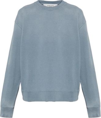 Golden Goose Boxi Sweatshirt met Logo Patch - Heren - Sweatshirts - Blauw - M - Katoen - Hoodies & sweatvesten