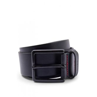 HUGO BOSS Hugo Womens Gioni Mens Leather Belt - Black - Size 34 (Waist)