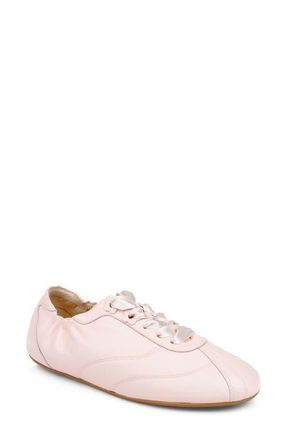 Badgley Mischka Wilmott Sneaker in Rose Leather at Nordstrom, Size 7.5
