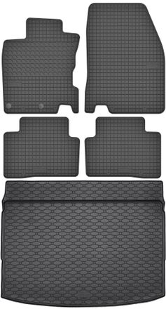 OEM Juego De Alfombrillas De Goma Para Coche Y Alfombrilla Para Maletero Para Nissan Qashqai Ii Crossover (2014-2021)