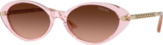 Versace Pink Gradient Grey Oval Ladies Sunglasses VE4469 54725M 54