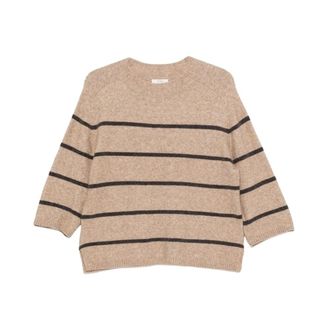 Yerse Ninas 45 Jersey de Rayas - Knitwear - Mujer - Beige - S
