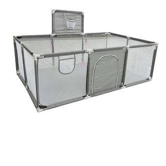 OEM Parc Pour Enfants, Barri&egrave;res De S&eacute;curit&eacute;, Terrain De Jeu Polyvalent, Gris Clair Sans Filet