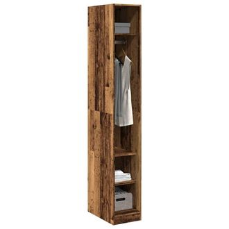 Berkfield Home Wardrobe Old Wood 30x50x200 cm Engineered Wood in Brown | Size: 30 x 50 x 200 cm