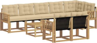 vidaXL Conjunto De Sof&aacute;s De Exterior 9 Uds. Y Beige Vidaxl