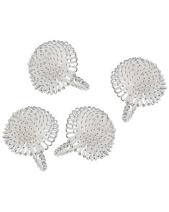 Godinger Dnu Aur Discontinued Godinger Set Of 4 Aster Napkin Rings