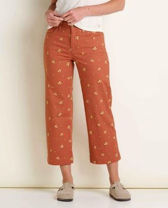 Toad & Co Earthworks Wide Leg Pant in Copper Print at Nordstrom, Size 16 26