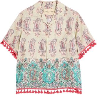 Valentino Voyage Imaginaire-print Bowling Shirt