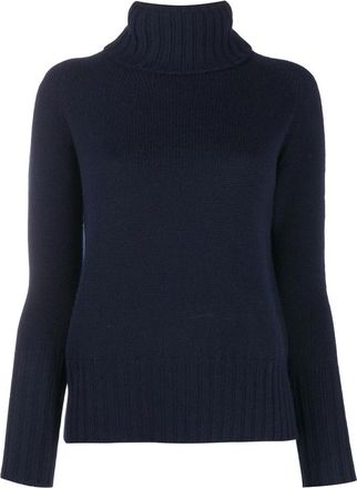 Drumohr L5M114Tl Turtleneck Sweater - Dames - Coltruien - Blauw - XS - Truien & Vesten