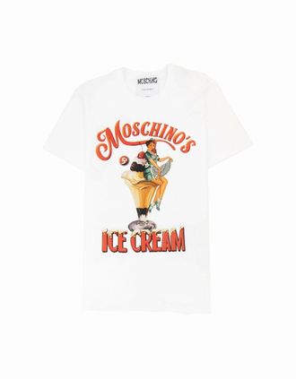 Moschino Mens Moschino Couture Moschino Ice Cream T-shirt White - Size: 46