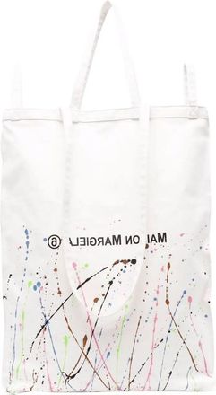 Maison Margiela Crossbody Bags - Mm6 Oversize Logo Tote Bag - Gr. unisize - in Wei&szlig; - f&uuml;r Damen