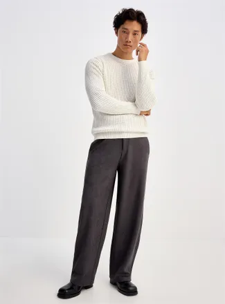 Lindbergh Mens Waffle knit sweater Relaxed fit