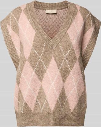 Freequent Relaxed Fit Pullunder mit Woll-Anteil Modell Grsargyle in Hellrosa, Gr&ouml;&szlig;e XL