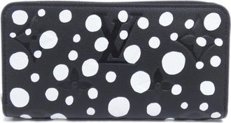 Louis Vuitton Black Leather Long Wallet (Bi-Fold) (Pre-Owned)