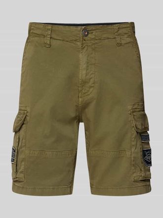 Petrol Industries Bermudas mit Cargotaschen in Khaki, Gr&ouml;&szlig;e XXL