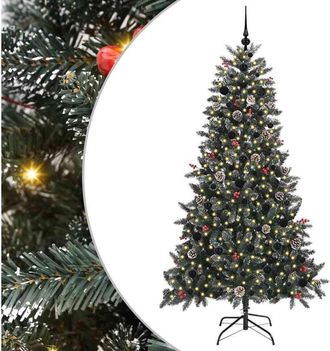 vidaXL &Aacute;rbol De Navidad Artificial Verde 180 Cm Pvc, Pl&aacute;stico Y Acero Vidaxl