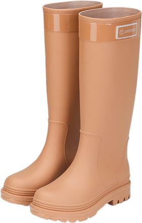 Generic Ladies Wellies Slip Outdoor Casual Comfortable Low Heel Ankle Rubber Shoes For Hiking Camping Daily Wear Womens Waterproof Fashion High Calf Silicone 