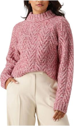 Another Label Truien & Vesten, Dames, Roze, S, Rode Gebreide Trui voor Vrouwen