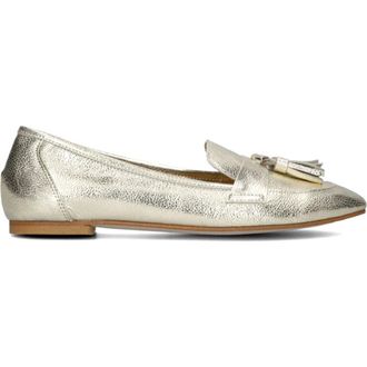 Catwalk Ctwlk., Schoenen, Dames, Geel, 37 EU, Leer, Gouden ballerinas met franjes