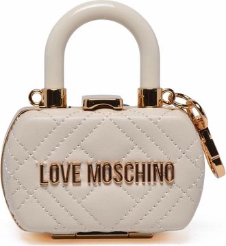 Love Moschino White Polyurethane Quilted Coin Purse