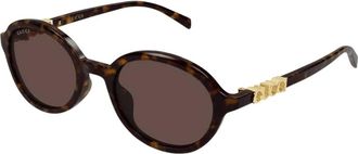 Gucci Zonnebril - Dames - Zonnebrillen - Bruin - 52 MM - Nylon - Accessoires
