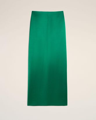 Ami Green straight wool and viscose skirt Green - 34 - for Women