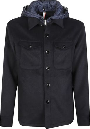 PMDS Premium Mood Denim Superior Camicia con cappuccio - Blu