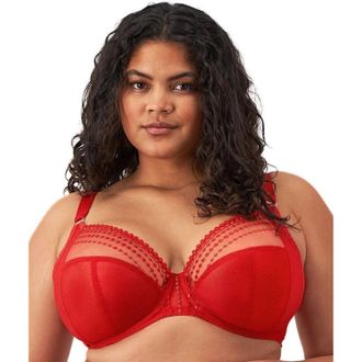 Elomi Matilda Plunge Bra Womens Haute Red Adjustable Straps Underwire JZZ406