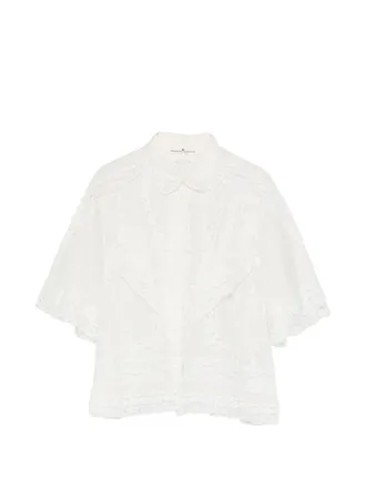 Ermanno Scervino Womens Cotton Silk Embroide Shirt