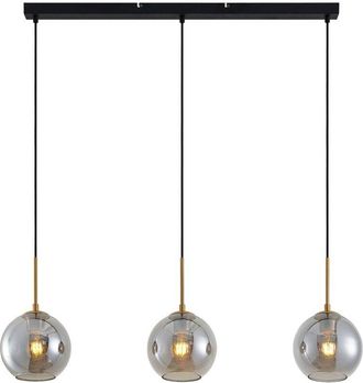 Lindby Lámpara colgante Hiwana en Gris de Vidrio - Lindby