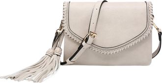 Jen & Co. Womens Sloane Vegan Crossbody Bag In Greige