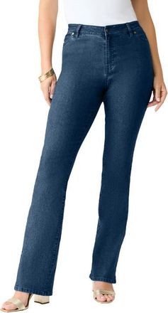 Roaman's Plus Size 24/7 Stretch Bootcut Jean in Medium Stonewash at Nordstrom, Size 14