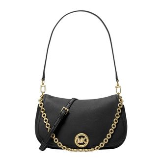 Michael Kors Nolita MD Chain Conv Shoulder - Dames - Tassen - Zwart - Maat: ONE Size Leer