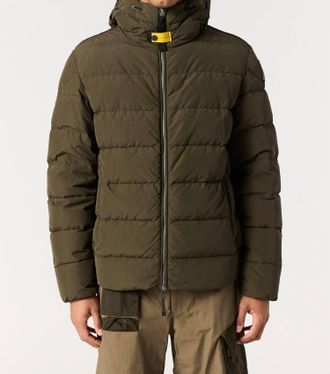Parajumpers Cassian Hooded Down Jacket In Deep Moss