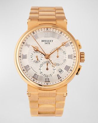Breguet 40mm Marine Chronograph Watch with Bracelet Strap