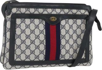 Gucci Pre-owned Cross Body Bags, female, Blue, Size: ONE SIZE Pre-owned Vintage Cross Body Bag