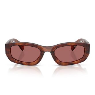 Miu Miu Sunglasses Mub04 S 26 E80 B Striped Tobacco/Dark Violet Women