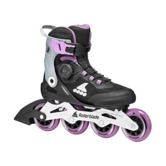 Rollerblade Macroblade 84 BOA Womens Inline Skates in Black/lavender/blue Star at Nordstrom, Size 7